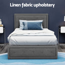 Artiss Bed Frame King Single Size Gas Lift Mattress Base with Storage Fabric-10