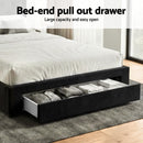 Artiss Double Bed Frame Storage Charging Station Upholstered 3 Drawers USB Type-C-6