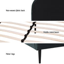 Artiss Bed Frame Queen Size Velvet Dark Green OLAN-6