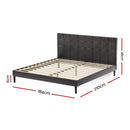 Artiss Bed Frame King Size LED Black RAVI-2