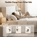 Artiss Queen Bed Frame with Gaslift Storage USB Type-C Charging Ports Velvet Upholstery White-5