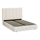 Artiss Bed Frame Double Size Beige TETTE-1