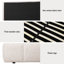 Artiss Bed Frame Double Size Beige TETTE-6