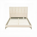 Artiss Double Bed Frame Upholstered Platform Bed with Tufted Headboard 300kg Support-3