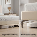 Artiss Double Bed Frame Upholstered Platform Bed with Tufted Headboard 300kg Support-5