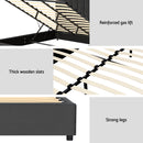 Artiss Bed Frame King Size Velvet Grey FION-6