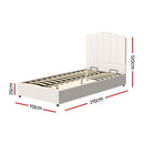 Artiss Bed Frame King Single Size Boucle FION-2