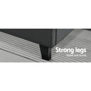 Artiss Tino Bed Frame Double Size Charcoal Fabric-7