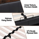 Artiss Queen Bed Frame with Gas Lift Storage LED Lights Charging Station Headboard with Open Shelf-9