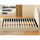 Artiss Bed Frame King Size Velvet Cream ELLA-5