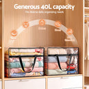 Artiss Blanket Storage Bags 4Pcs 40L PVC Box Clothes Doona Moving Organiser-4