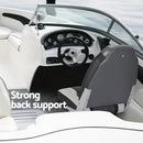 Seamanship 2X Folding Boat Seats Marine Seat Swivel High Back 12cm Padding Black-6