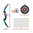 Keezi Kids Bow and Arrow Target Set Outdoor Sport Archery Toys Bottle LED Light-2