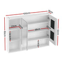 Cefito Bathroom Mirror Cabinet 100CM Vanity Medicine Wall Mounted Storage White-2