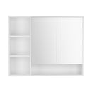 Cefito Bathroom Mirror Cabinet 100CM Vanity Medicine Wall Mounted Storage White-3