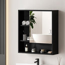 Cefito Bathroom Mirror Cabinet Mirrored Medicine Adjustable Shelf Wall Mounted 560mm Black-7