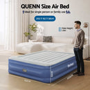Bestway Queen Air Mattress with Built-in Pump Tritech Inflatable Bed 56cm-2