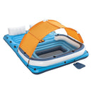 Bestway Pool Float Island Inflatable Lounge 6-person Raft Seat Canopy-3