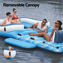 Bestway Pool Float Island Inflatable Lounge 6-person Raft Seat Canopy-4
