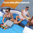 Bestway Pool Float Island Inflatable Lounge 6-person Raft Seat Canopy-6