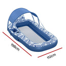 Bestway Inflatable Floating Float Lounger with Sunshade Canopy 1.98Mx1.12M Blue-3