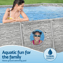 Bestway Swimming Pool 427x250x100cm Steel Frame Above Ground Pools Filter Pump Ladder 7250L-4