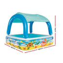Bestway Kids Pool 140x140x114cm Inflatable Swimming w/ Canopy Play Pools 265L-2