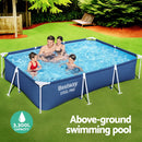 Bestway Swimming Pool 300x201x66cm Steel Frame Above Ground Pools w/ Filter Pump 3300L-4