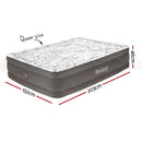 Bestway Air Mattress Queen Inflatable Bed 46cm Airbed Decorated Surface Grey-2