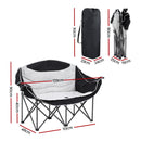 Weisshorn Camping Chair Double Folding Moon Chair Portable Seat 240KG-2