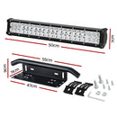 Giantz LED Driving Light 20 Inch Flood Spot Light Bar Driving Lamp Offroad Truck-2