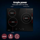 Devanti Electric Ceramic Cooktop 60cm Kitchen Cooker 4 Burner Hob Touch Control 5200W-5