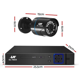 UL-tech CCTV Security System 8CH DVR 4 Cameras 1TB Hard Drive - 0