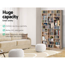 Artiss Bookshelf CD Storage Rack - BERT Oak-6