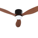 Devanti 52'' Ceiling Fan DC Motor w/Light w/Remote - Dark Wood-1