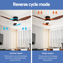 Devanti 52'' Ceiling Fan DC Motor w/Light w/Remote - Dark Wood-6