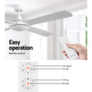 Devanti 52'' Ceiling Fan AC Motor 4 Blades w/Remote - White-5