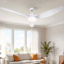 Devanti 64'' Ceiling Fan DC Motor w/Light w/Remote - White-1