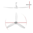 Devanti 64'' Ceiling Fan DC Motor w/Light w/Remote - White-2