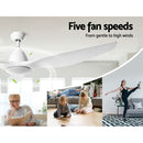Devanti 64'' Ceiling Fan DC Motor w/Light w/Remote - White-3