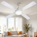 Devanti 52'' Ceiling Fan AC Motor w/Light w/Remote - White-1