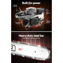 Giantz 58cc Petrol Chainsaw 20 Inch Bar Chain Saw Tree Pruner 2 Stroke E-Start-6