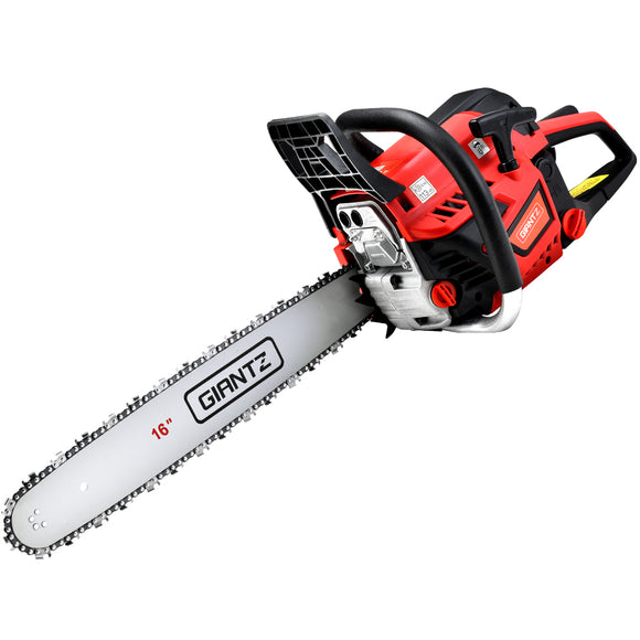 Giantz Chainsaw Petrol 45CC 16" Bar Commercial E-Start Pruning Chain Saw 1.7kW