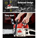 Giantz Chainsaw Petrol 45CC 18" Bar Commercial E-Start Pruning Chain Saw-7
