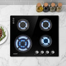 Devanti Gas Cooktop 60cm 4 Burner Black-1
