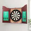 18" Dartboard Cabinet Set Professional Dartboard Wood Classic Game Party Sport-7