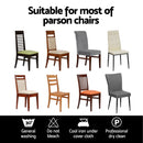 Artiss Dining Chair Covers 6x Slipcovers Spandex Stretch Banquet Wedding White-5