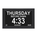 Artiss 10" Digital Day Clock Alarm Calendar Dementia Date Week Desk Clocks Black-4