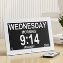 Artiss 10" Digital Day Clock Alarm Calendar Dementia Date Week Desk Clocks White-1
