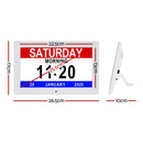 Artiss 10" Digital Day Clock Alarm Calendar Dementia Date Week Desk Clocks White-3